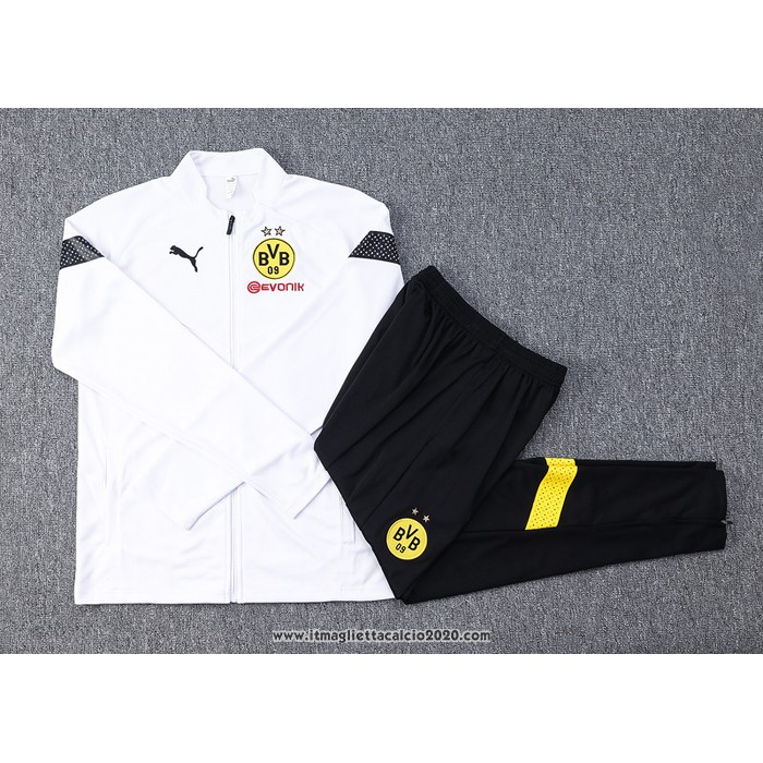 Tuta da Track Giacca Borussia Dortmund 2022 2023 Bianco